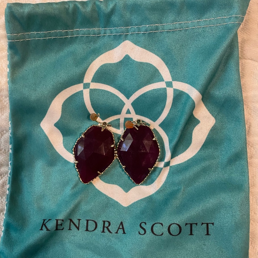 Purple kendra scott earrings